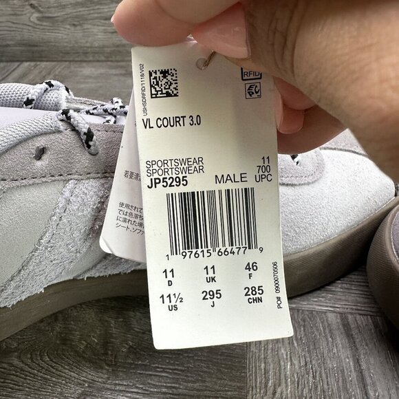 Adidas VL Court 3.0 Men's size 11.5 Grey Suede Casual Shoes JP5295 - Picture 8 of 8